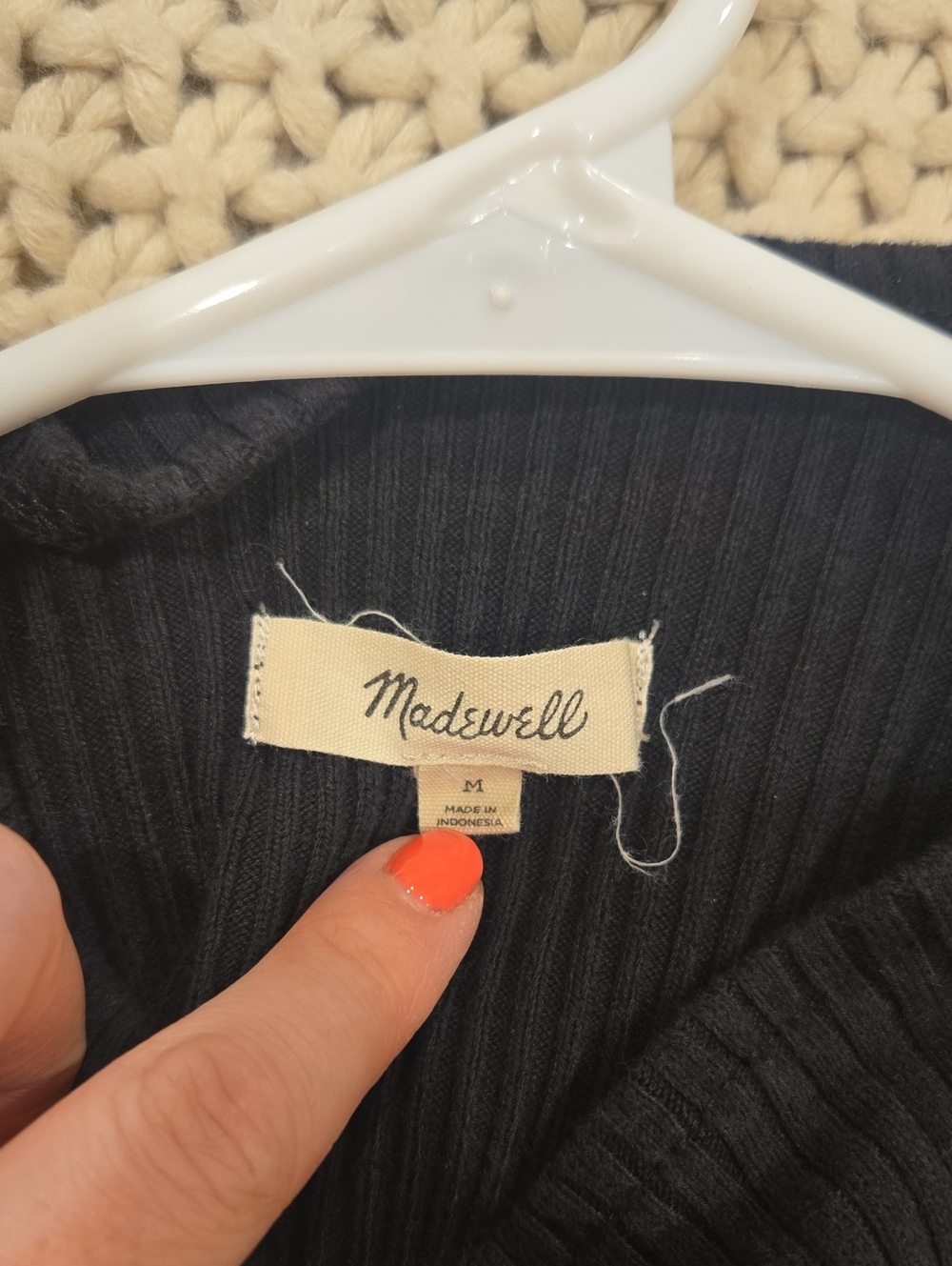 Madewell Black Side-Slit Mockneck Tank | Size M - Picture 6 of 7